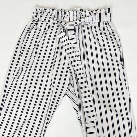 Women Pants Medium Striped Polyester Tie waist ruffles Urban Heritage - Picture 11 of 13